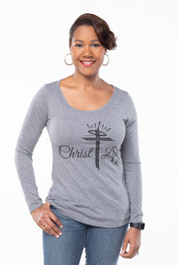 Ladies Christ Life Long Sleeve Tee