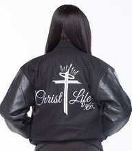 Load image into Gallery viewer, Ladies Christ Life Letterman Jacket
