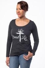 Load image into Gallery viewer, Ladies Christ Life Long Sleeve Tee
